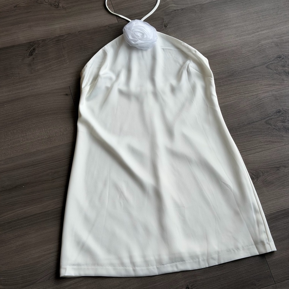 Wayf Dress | Nwt Wayf Lilibet Halter Mini Dress - White